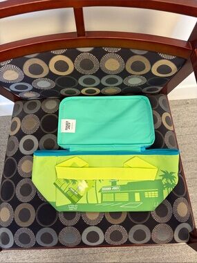 Trader Joe’s insulated Reusable Cooler Tote - Lime/Teal